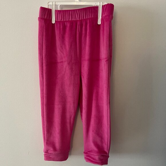 2T Pink Velour Set with Sequin Heart - Picture 2 of 4